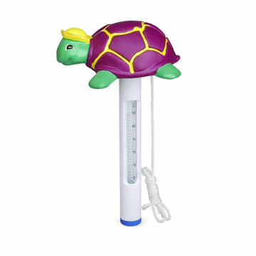 Plutajući termometar za bazen u obliku kornjače sa kanapom i skalom za merenje temperature vode